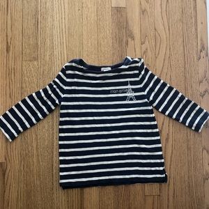 Striped JCrew long sleeve shirt (size 6/7)